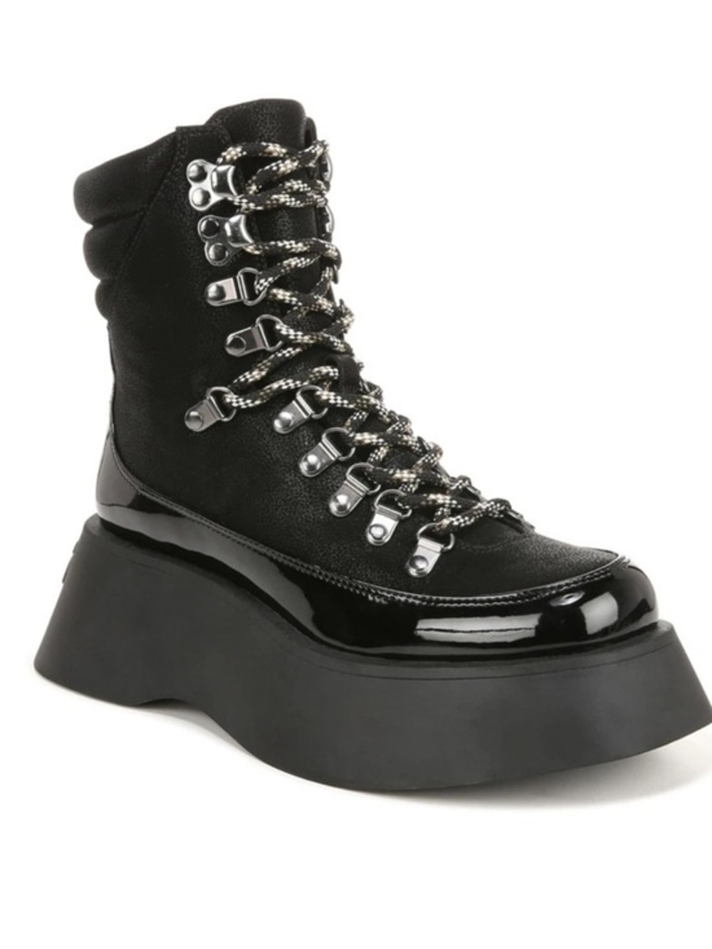 Circus NY by Sam Edelman Women's Gail Combat Boot, Black Moto, 9